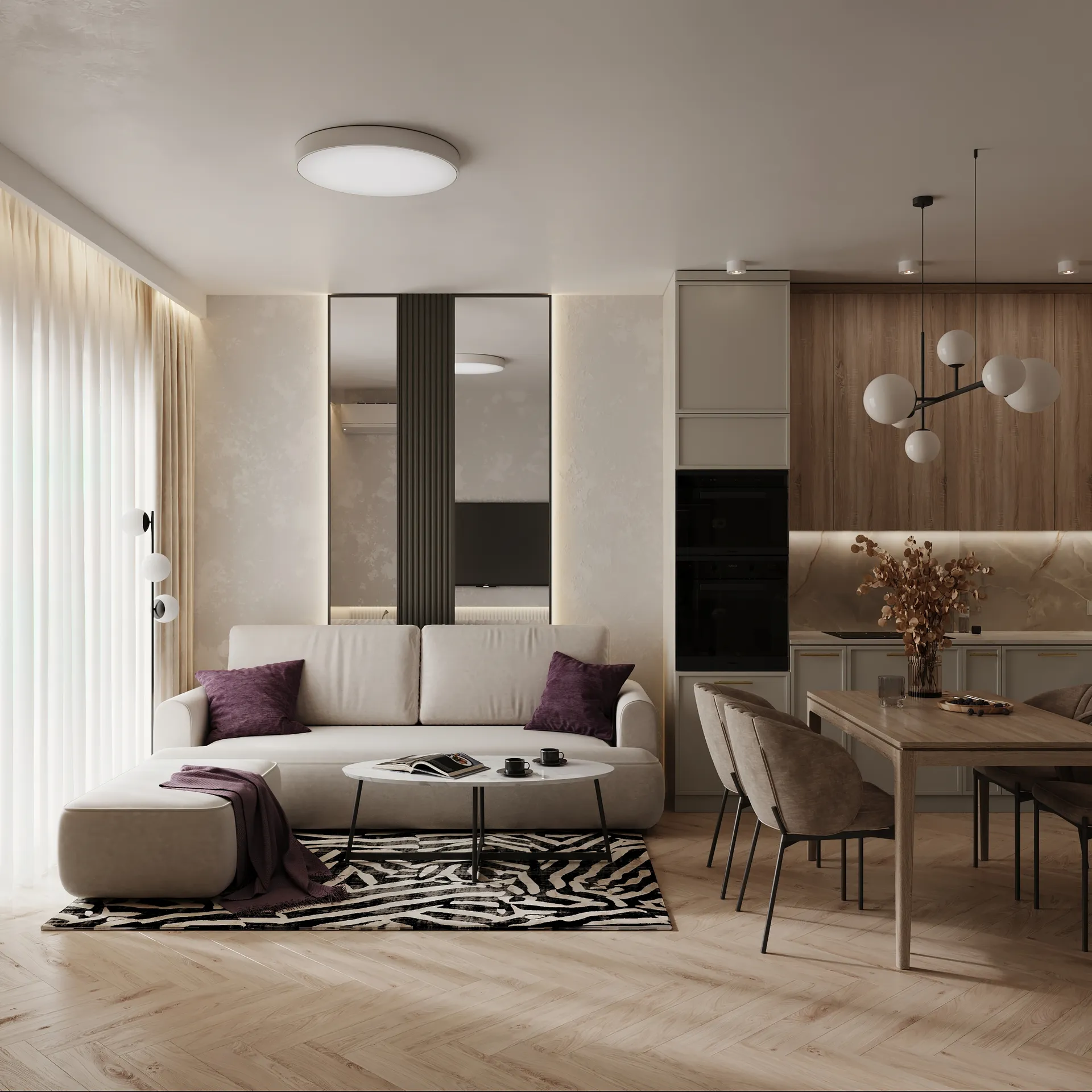 projekt wnetrza 3 pokoje Warszawa