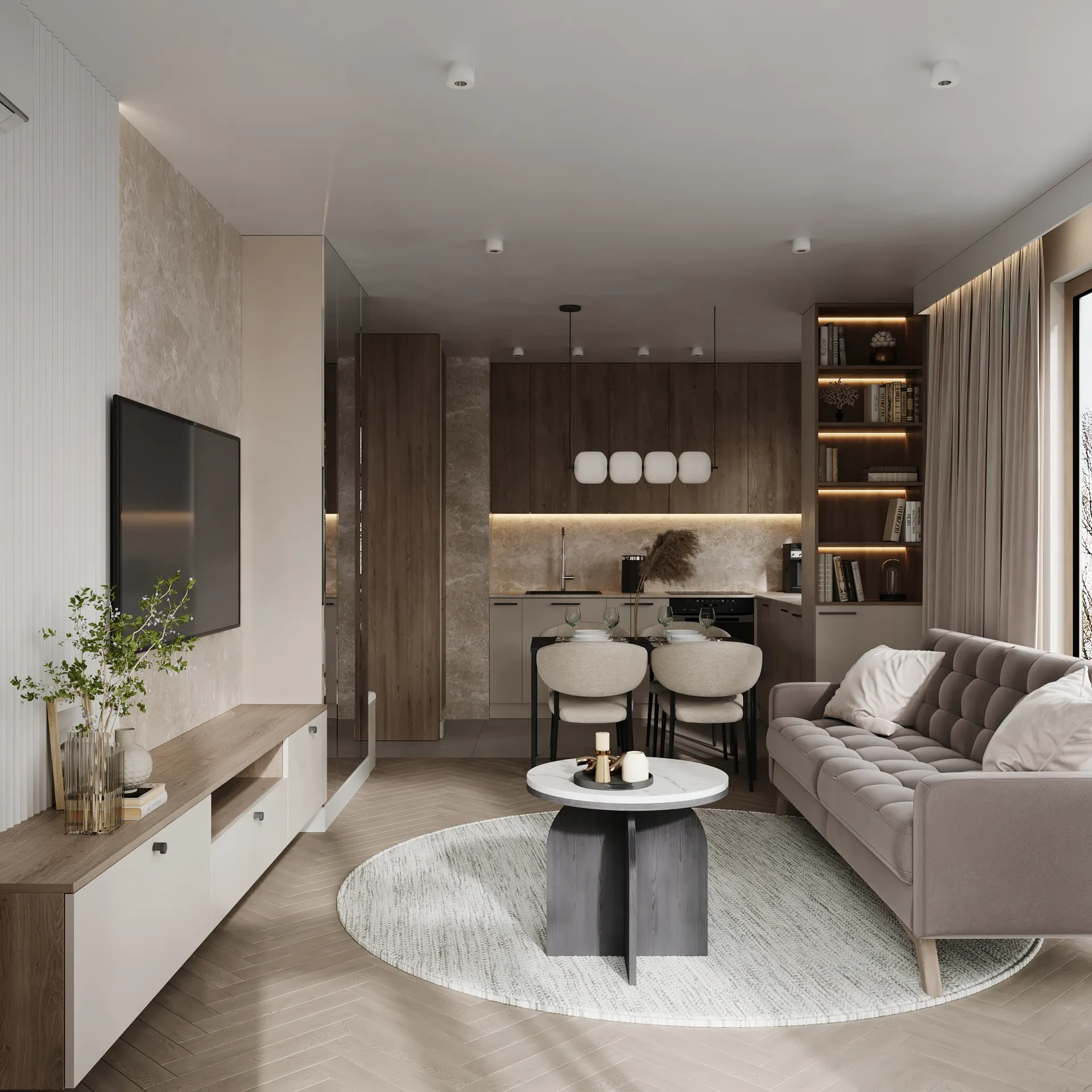 projekt wnętrza mieszkania na wynajem Warszawa