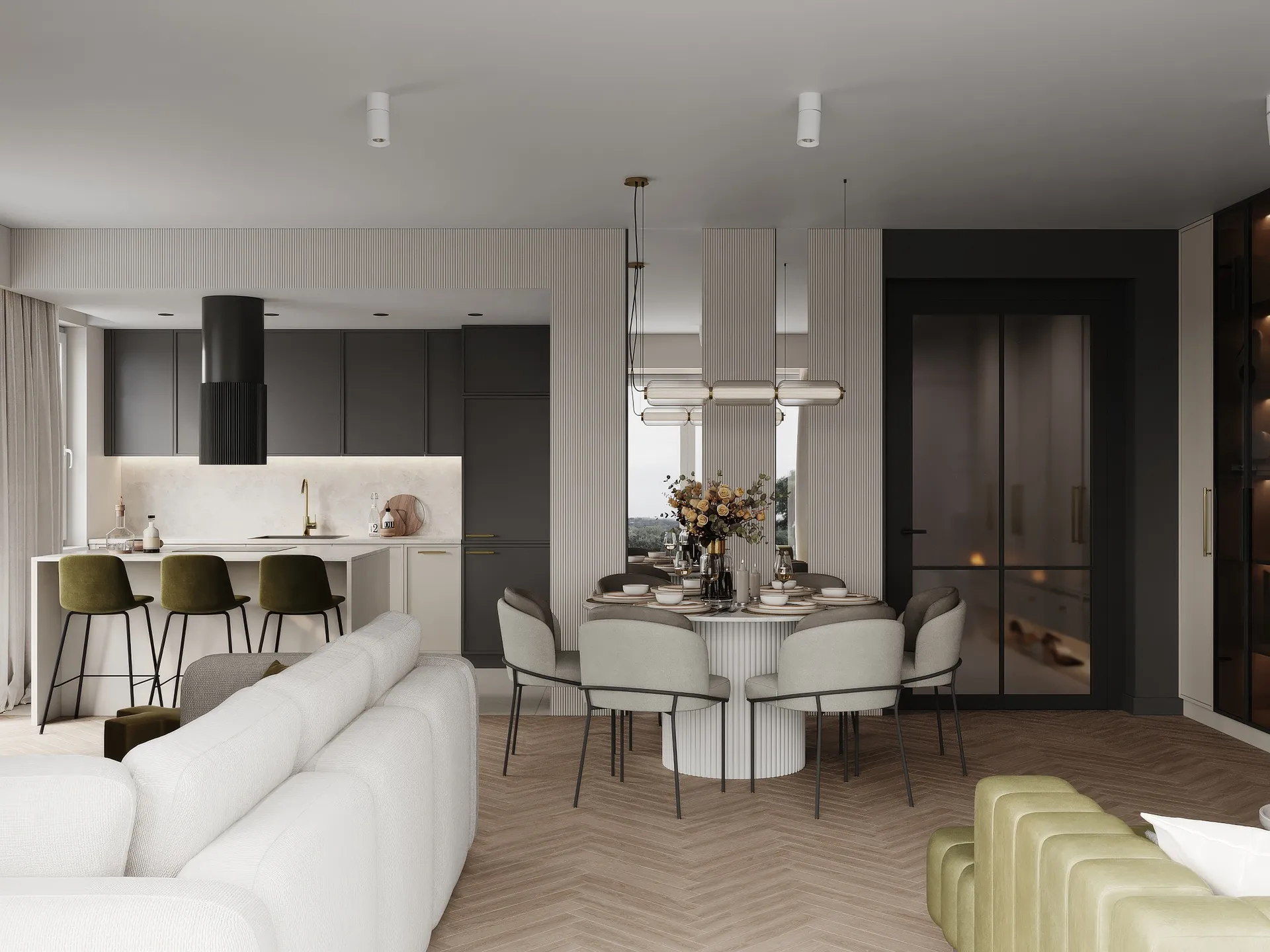 projekt wnętrza domu modern classic