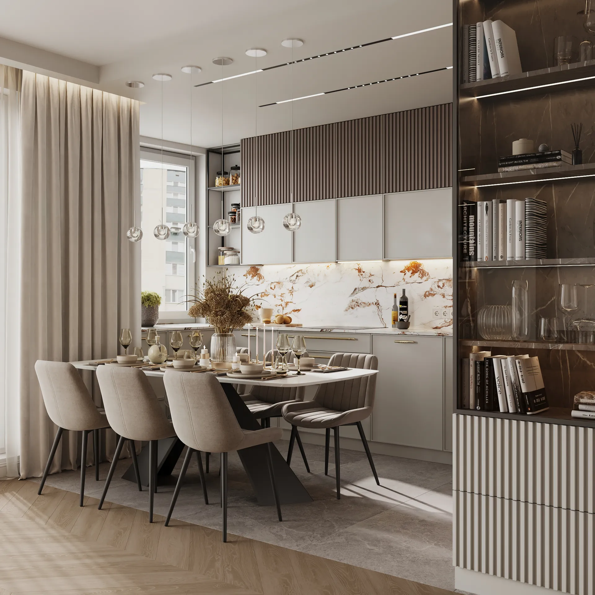 projekt wnętrza apartamentu premium