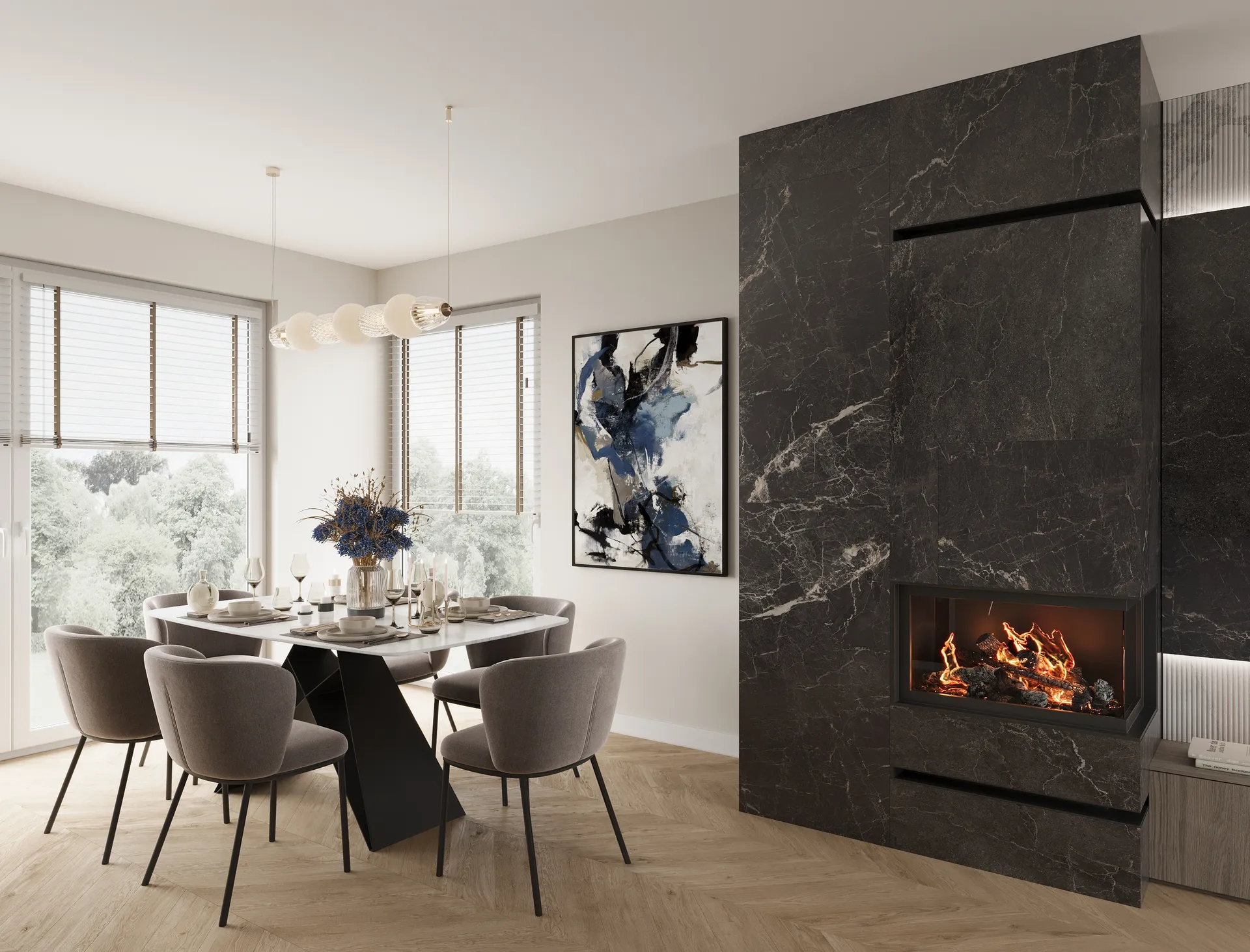 projekt wnętrza domu pod Warszawą